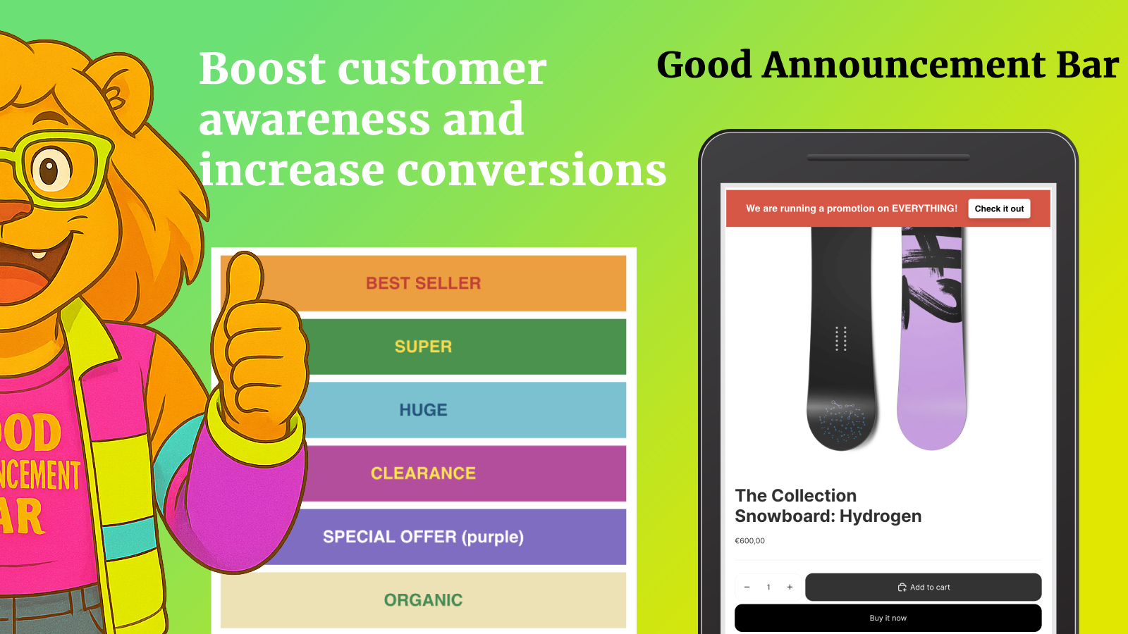 Good Announcement Bar Screen 1