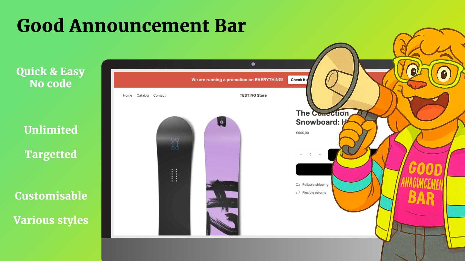 Good Announcement Bar Screen 1