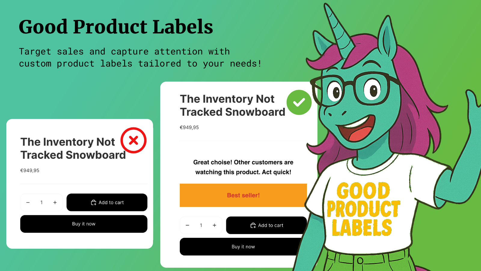 Good Product Labels Screen 1