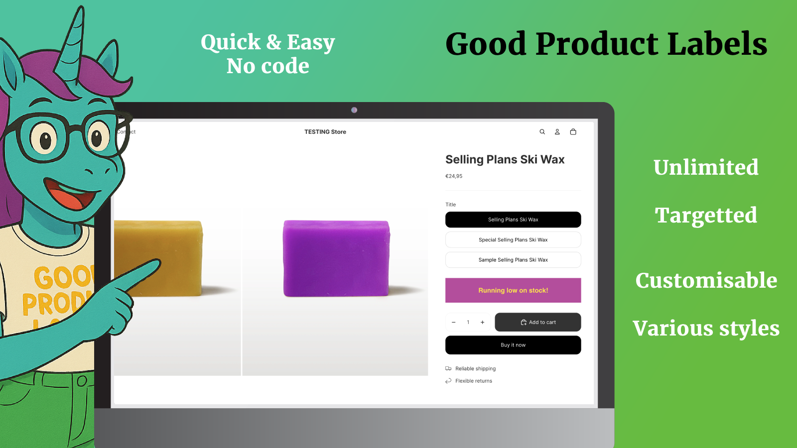 Good Product Labels Screen 1